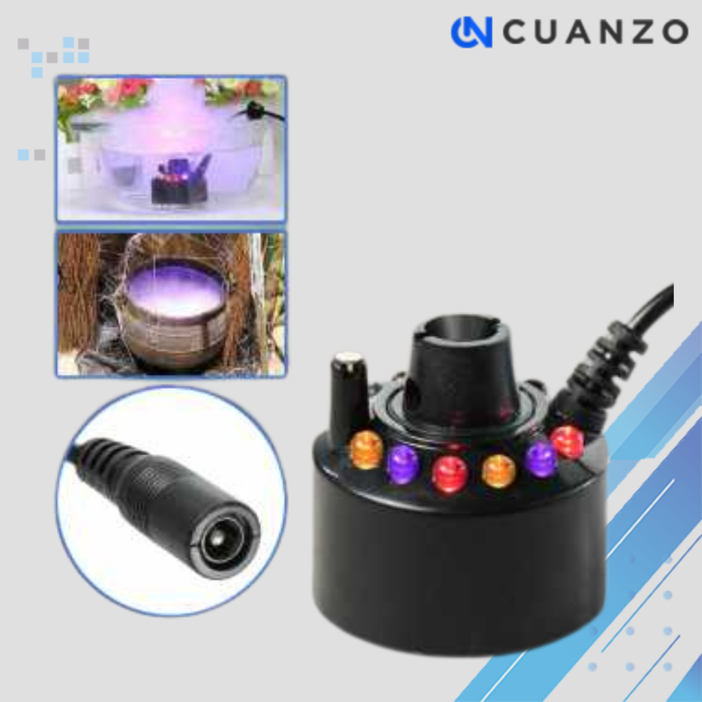 Mesin Pembuat Kabut Embun Mist Spray Fog Maker 12 LED 24V / Mist Maker Alat Mesin Pembuat Kabut Asap
