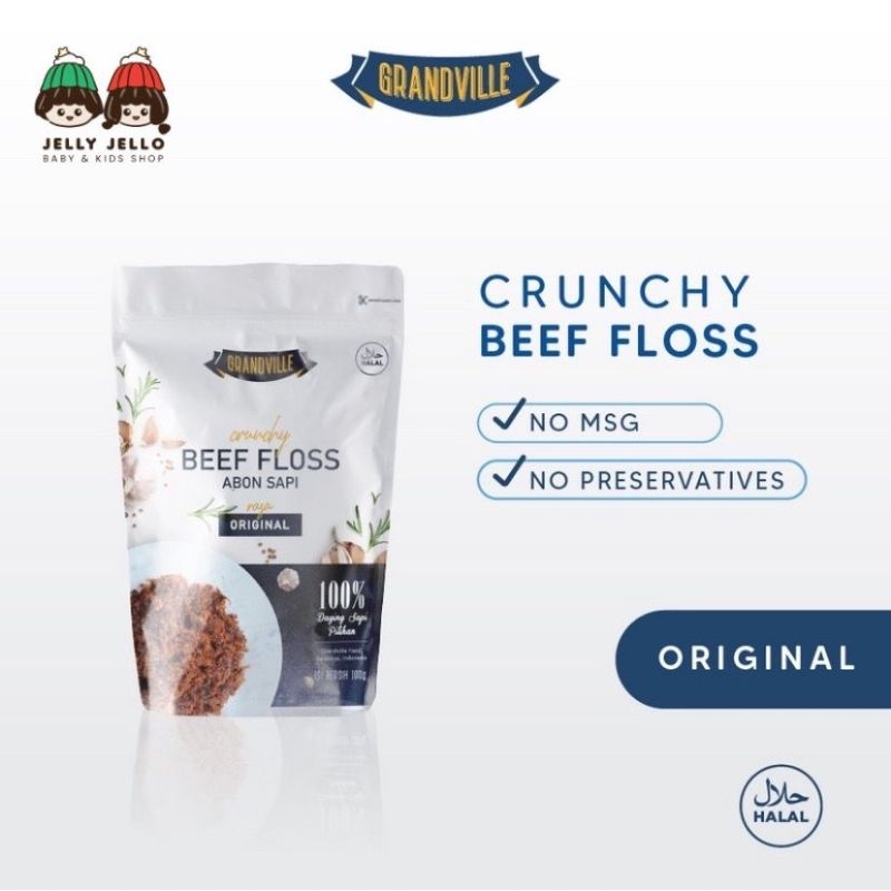 

Grandville Abon Crunchy - ABON CIPUNG Ayam Ori - Sapi Ori / Abon MPASI