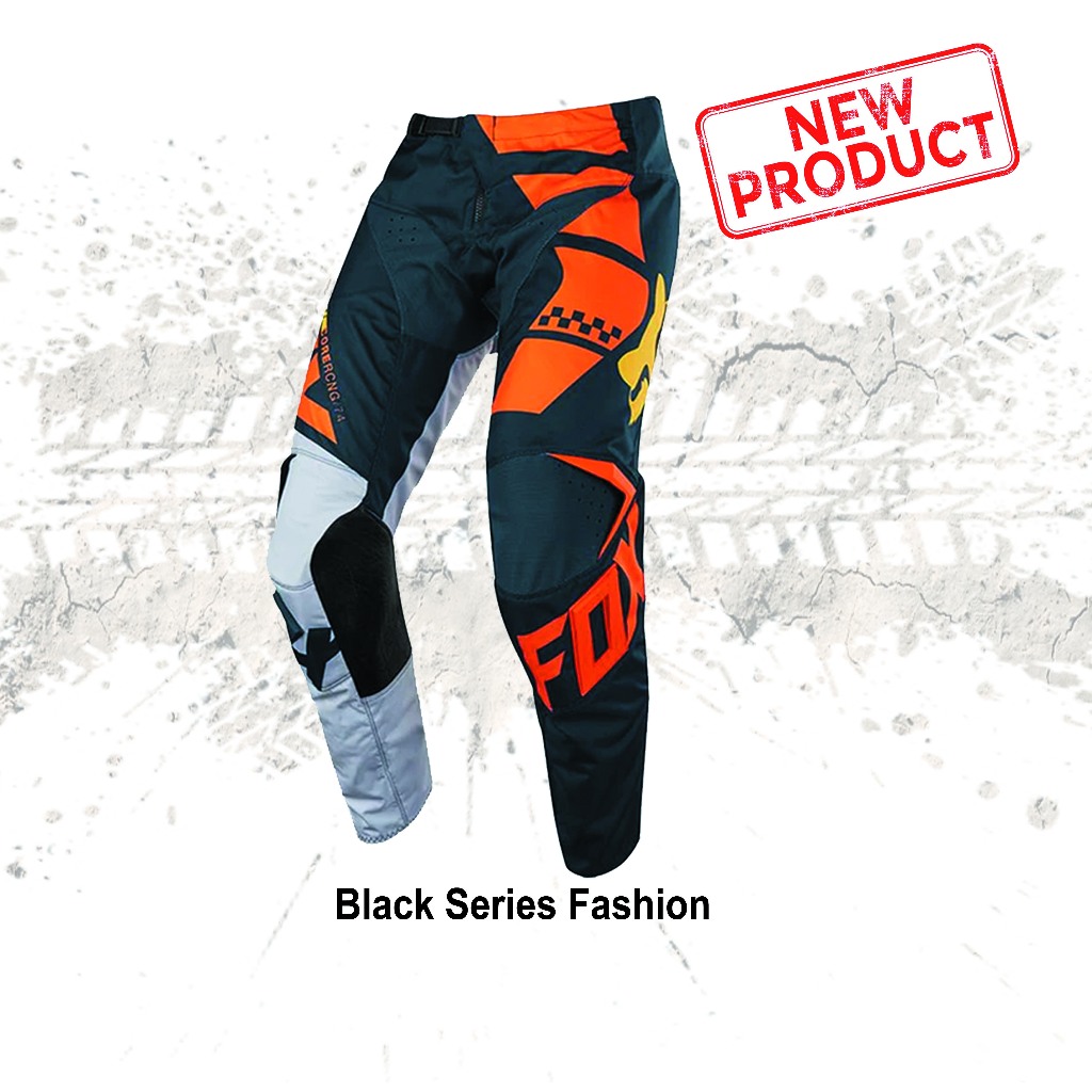 Pants pakaian celana sepeda motor trail cross motocross trabas adventure enduro Hitam (Celana Aja) r