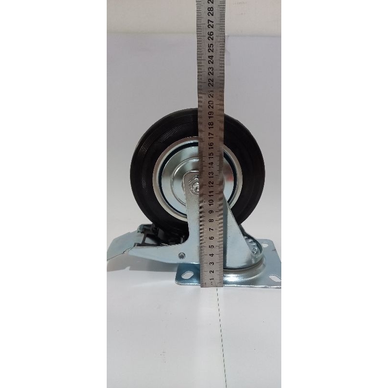 Roda 6' Rem Hidup Putar Bebas, Wheel Caster