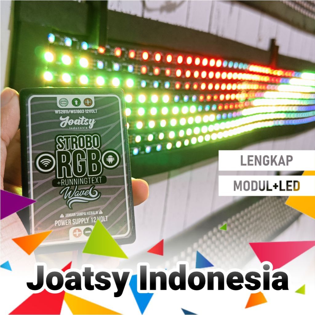 Strobo Kaca Mobil Semua Ukuran Satu Set Modul Text Wifi Wave Vol.6