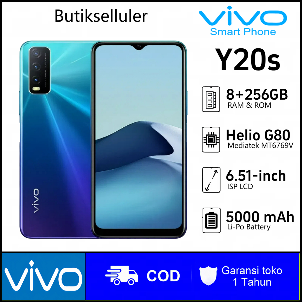 VIVO Y20s Ram 8/256GB Dual SIM 6.51-inch 4G Smartphone