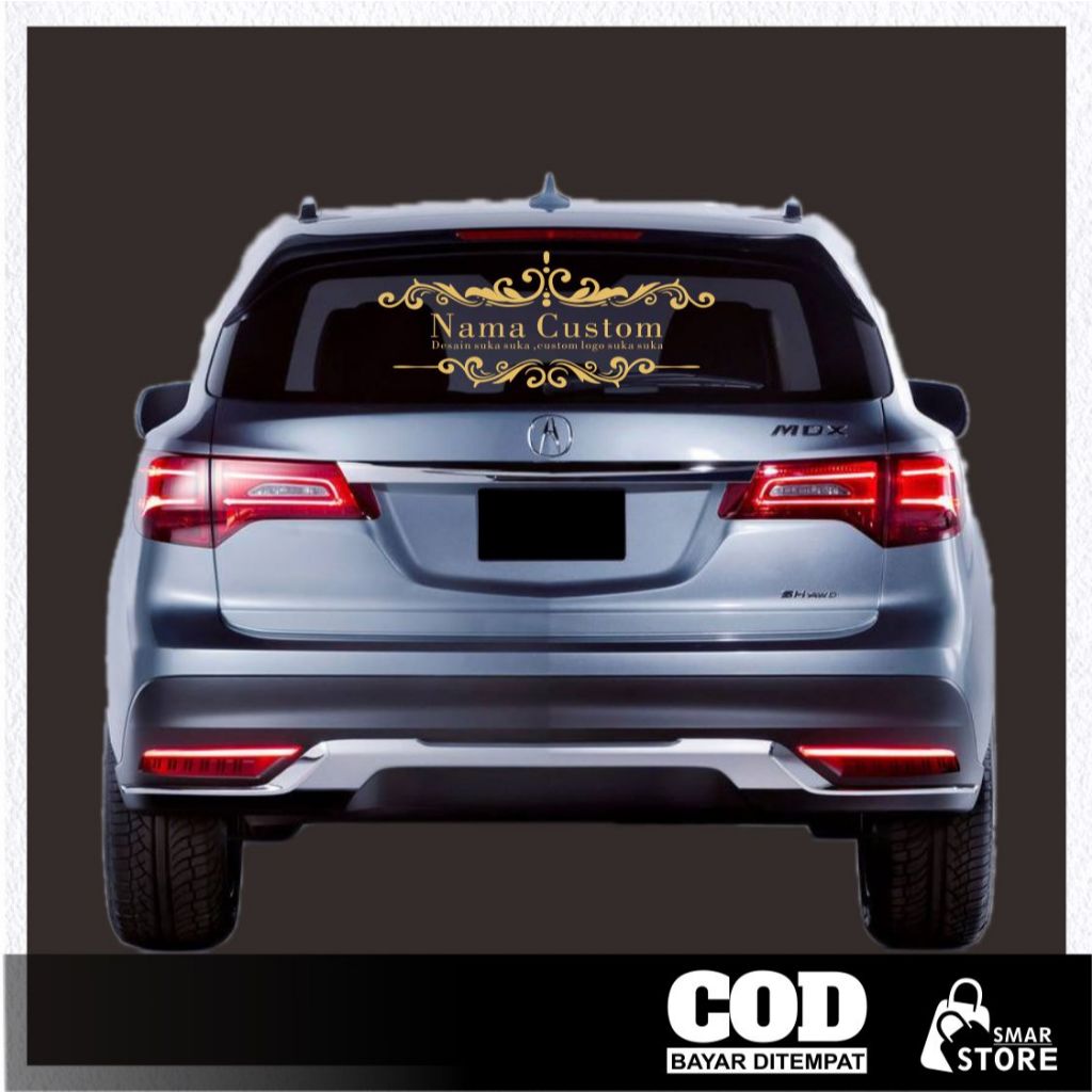 Stiker kaca depan mobil, kaca belakang mobil stiker body mobil custom nama mobil cutting sticker