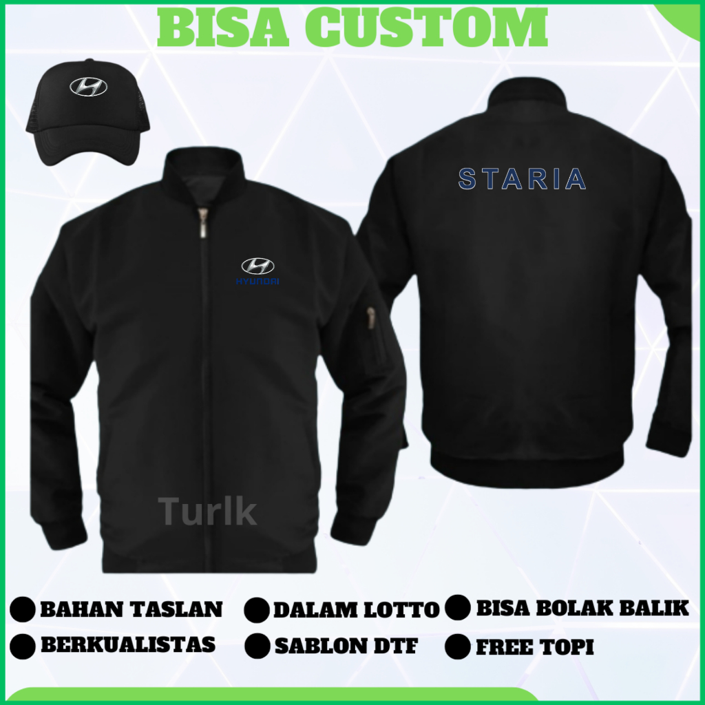 Jaket Hyundai Satria Jaket Mobil Hyundai Satria Bomber Custom