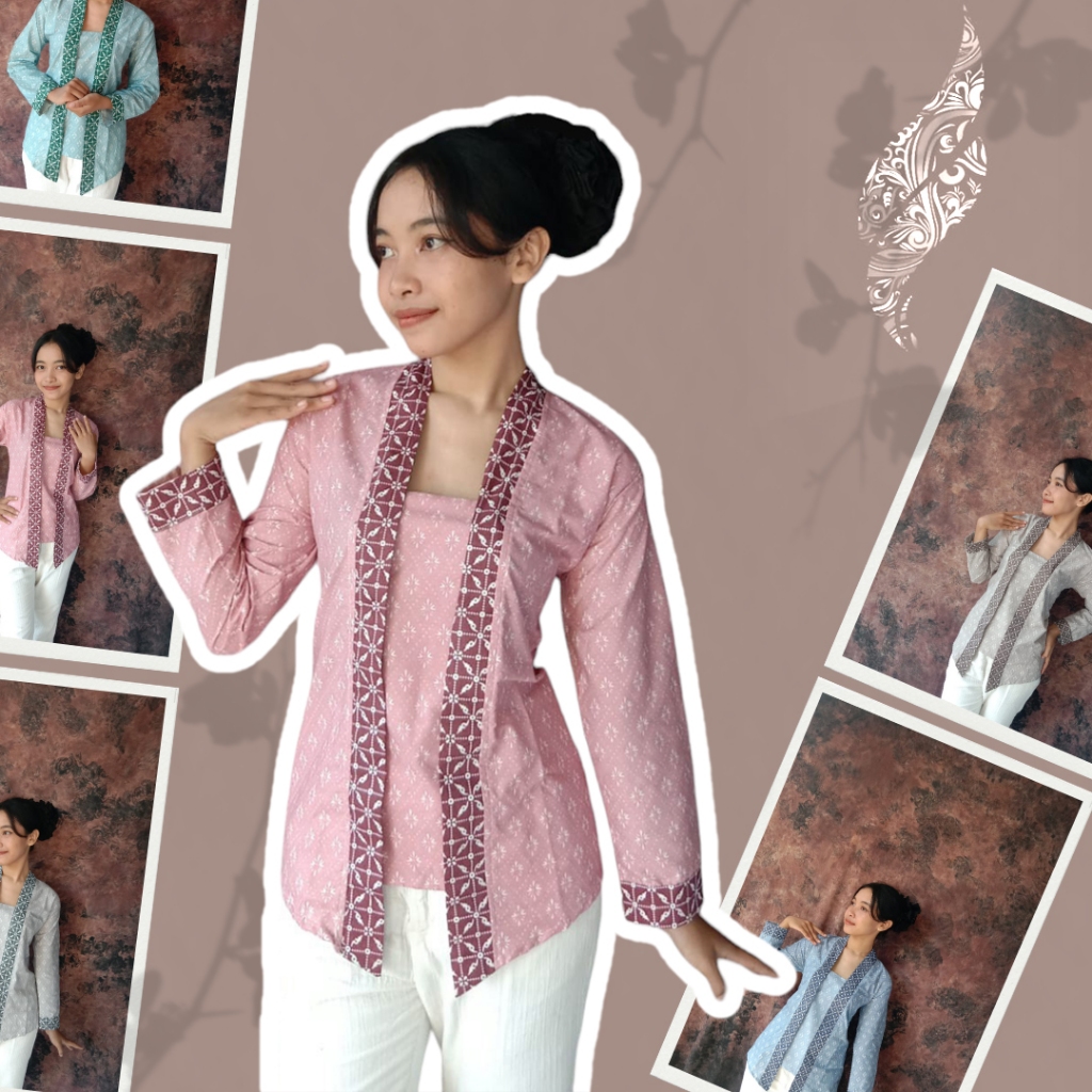 Terbaru Xaviera Kebaya Baju Batik Wanita Jawa Lurik Istimewa Modern 2024 Dress Panjang Atasan Formal