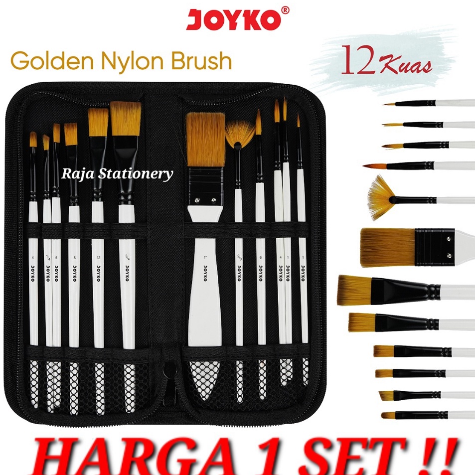 

Obral Pesanan Joyko Art Brush SET Set Kuas Lukis Cat Acrylic Watercolour BRS18