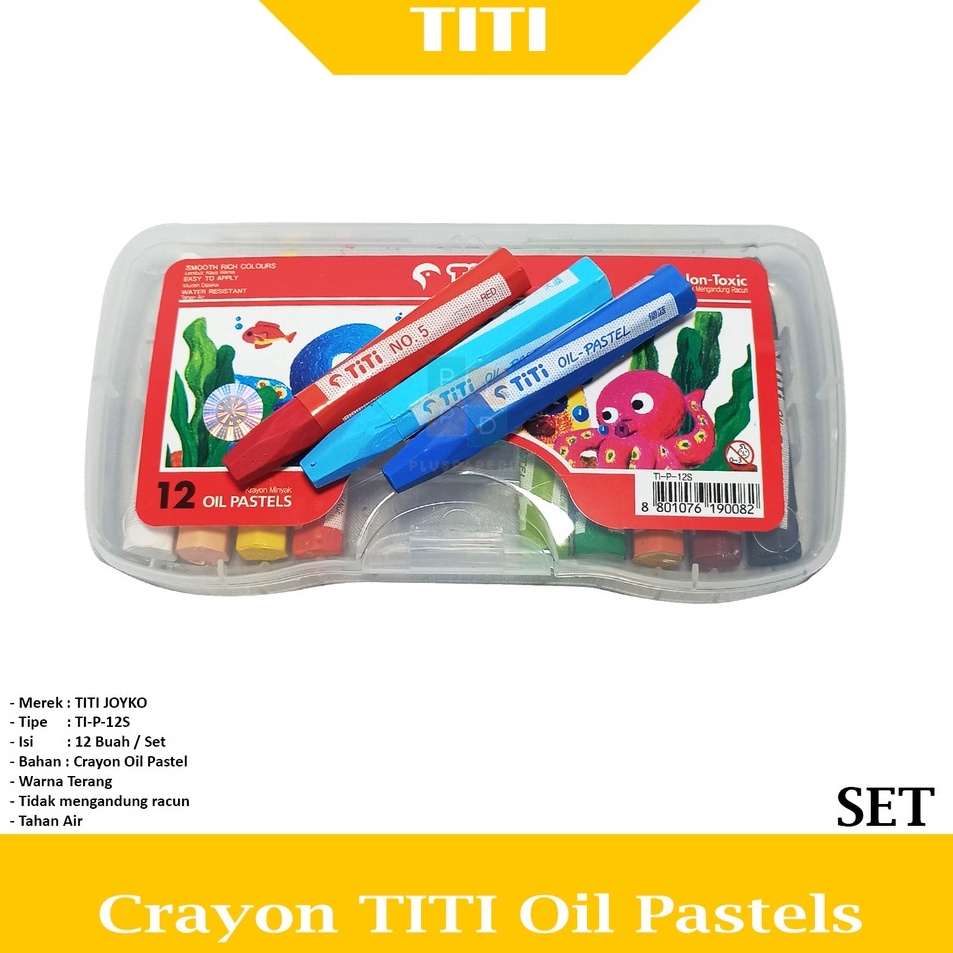 

Pasti Kekinian TITI Crayon Minya Oil Pastel 12 Warna Set