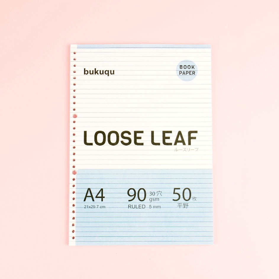 

A4 Bookpaper Loose leaf RULED by Bukuqu