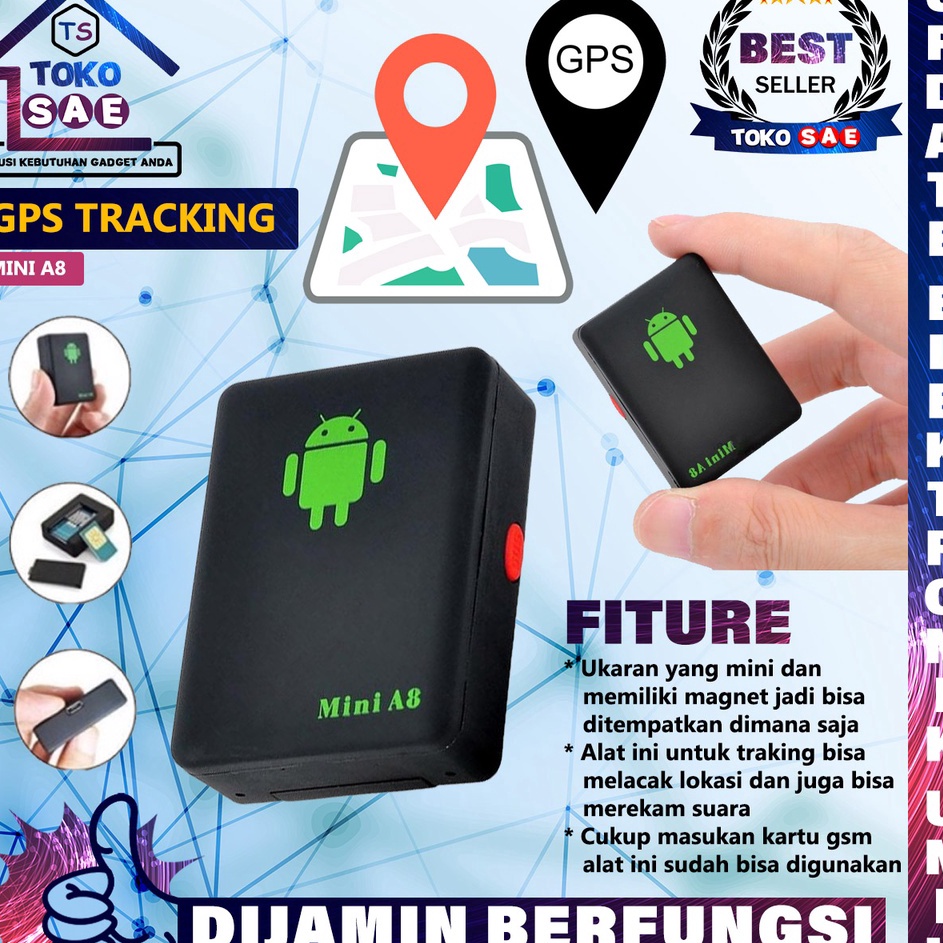 Bayar Di Tempat Alat Pelacakan A8 GPS Mini Locator Pelacak Gps Mini Anak Perangkat Pelacak Global An