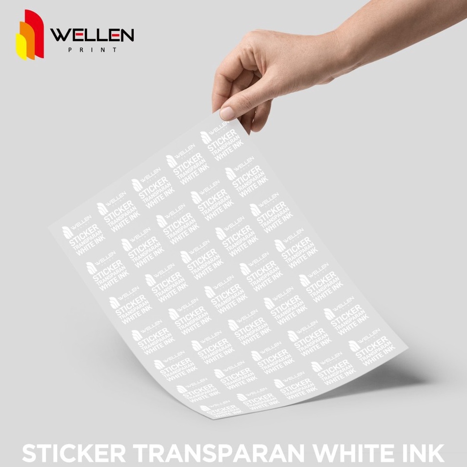

Ready Stock WELLEN PRINT Cetak Sticker Transparant A3 White Ink Print Stiker Label Kemasan Transparan Tinta Putih