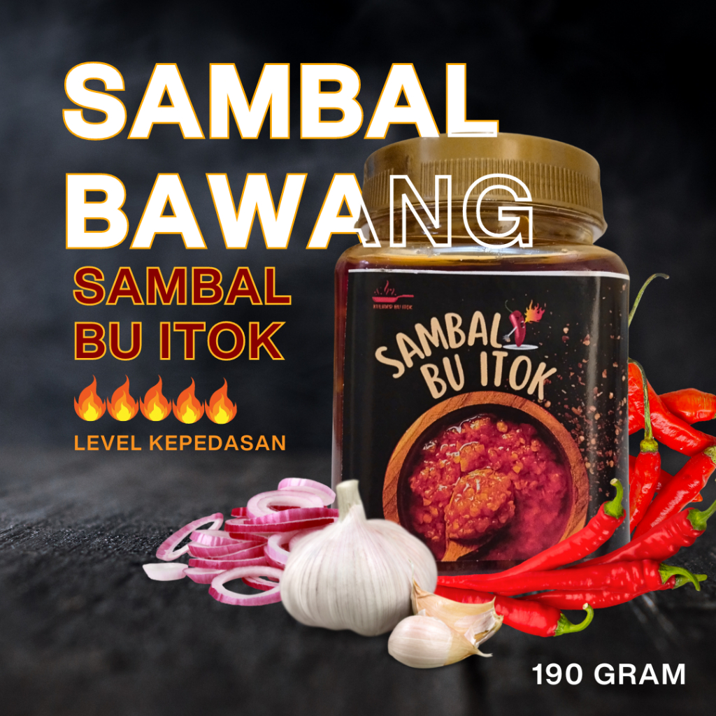 

SAMBAL BAWANG - SAMBAL BU ITOK I 190 GRAM I SAMBAL PRAKTIS, ENAK, DIJAMIN NAGIH