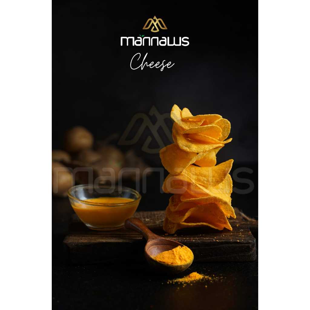 

Mannaws Potato Chips Snack Kerpik Kentang - Amazing Cheese (Rasa Keju) - Ukuran Personal Pack 65g