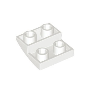 Lego White Part 32803 Slope, Curved 2 x 2 Inverted