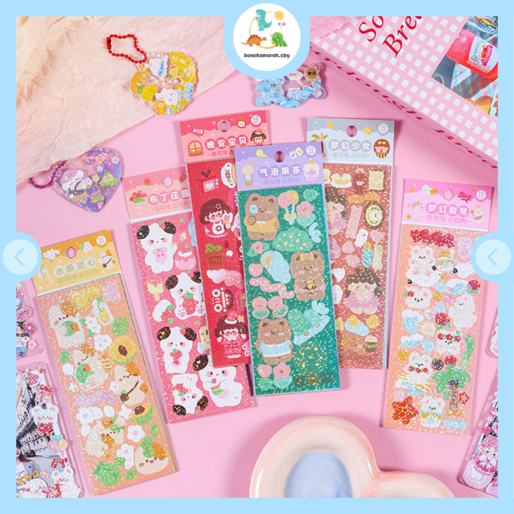 

Stiker Dekorasi Hewan GLOSSY Isi 10 Aesthetic DIY Journal Stiker Tumblr