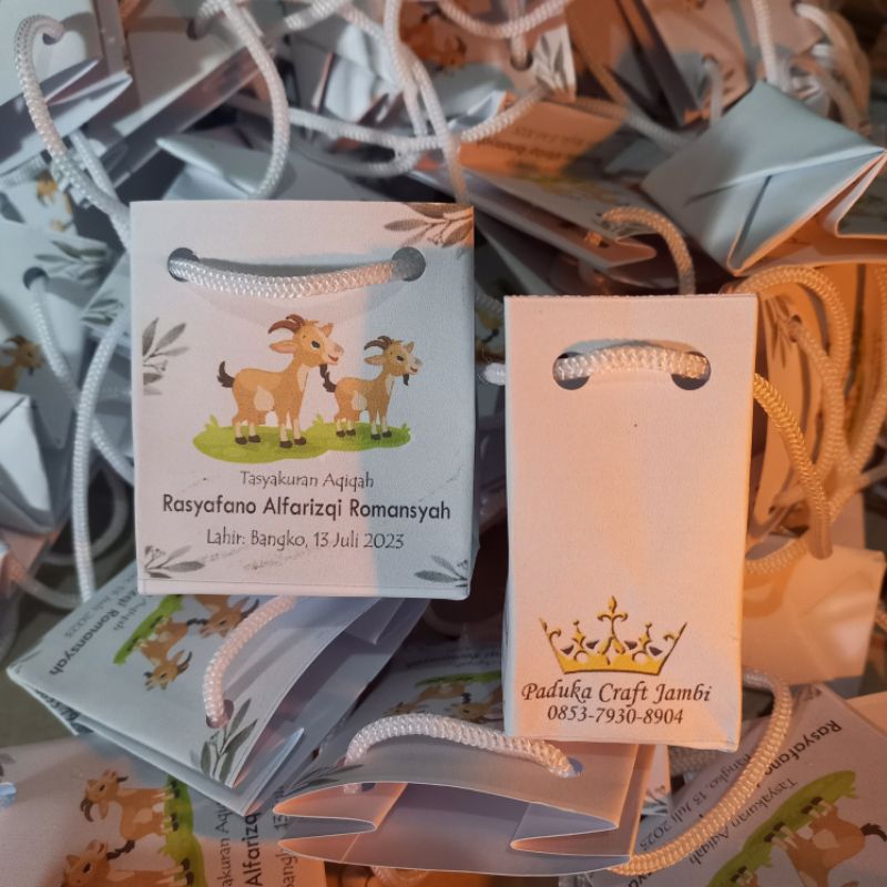 

Paperbag custom mini tempat telur aqiqah