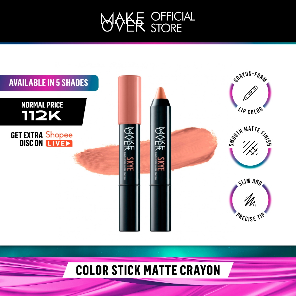 MAKE OVER COLOR STICK MATTE CRAYON || lipstick make over