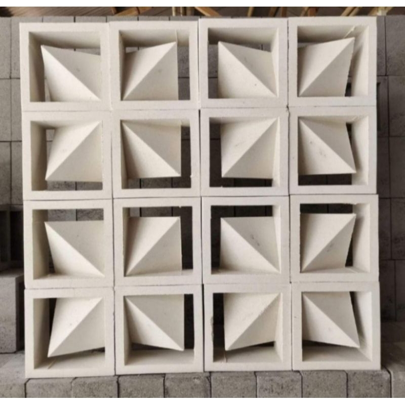 Roster beton minimalis/Loster beton minimalis motif L duri 2 sisi/Loster beton minimalis putih/luban