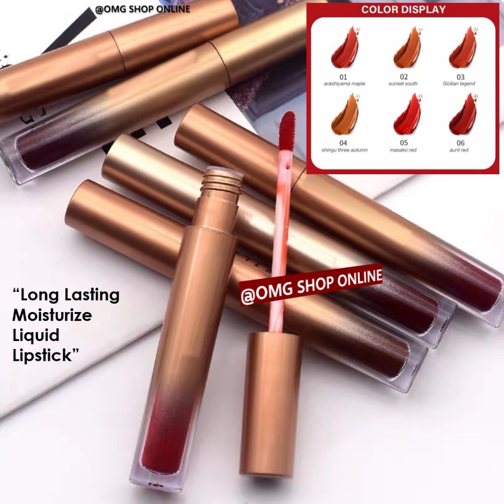 Termurah - Liptint Korea Liquid Matte Lipstick Gold Edition / Lip Tint Tahan Lama Anti Air Pemerah B