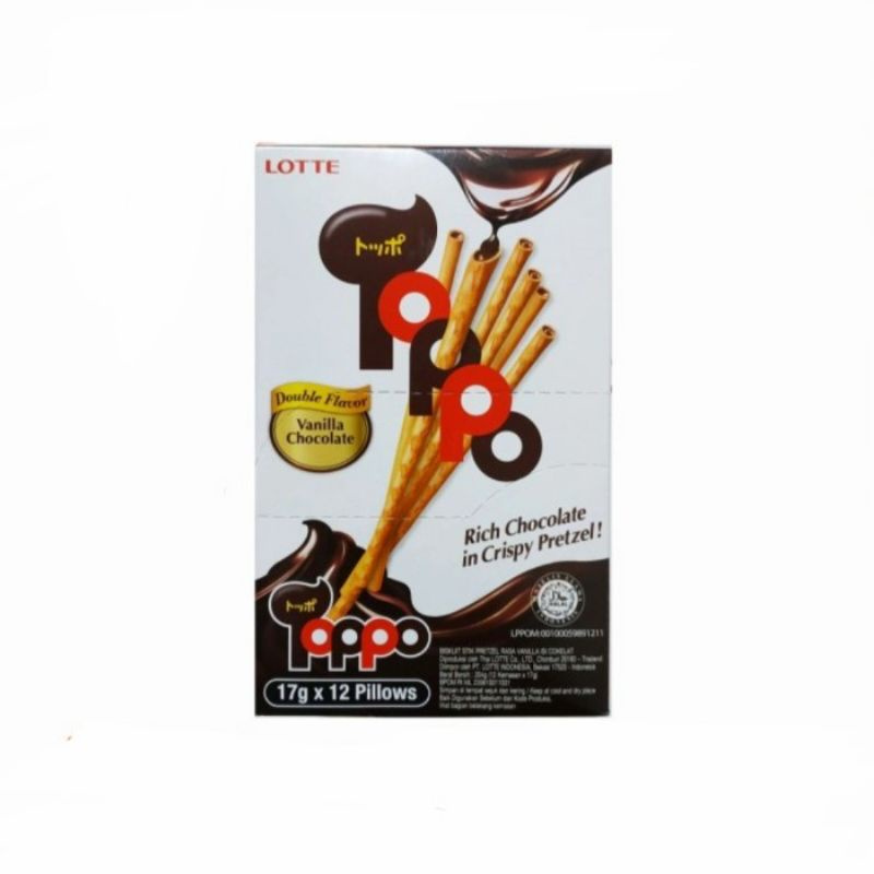 

[PGO] Lotte Toppo Chocolate Stick Biskuit Pretzel 17gr X 12Pcs