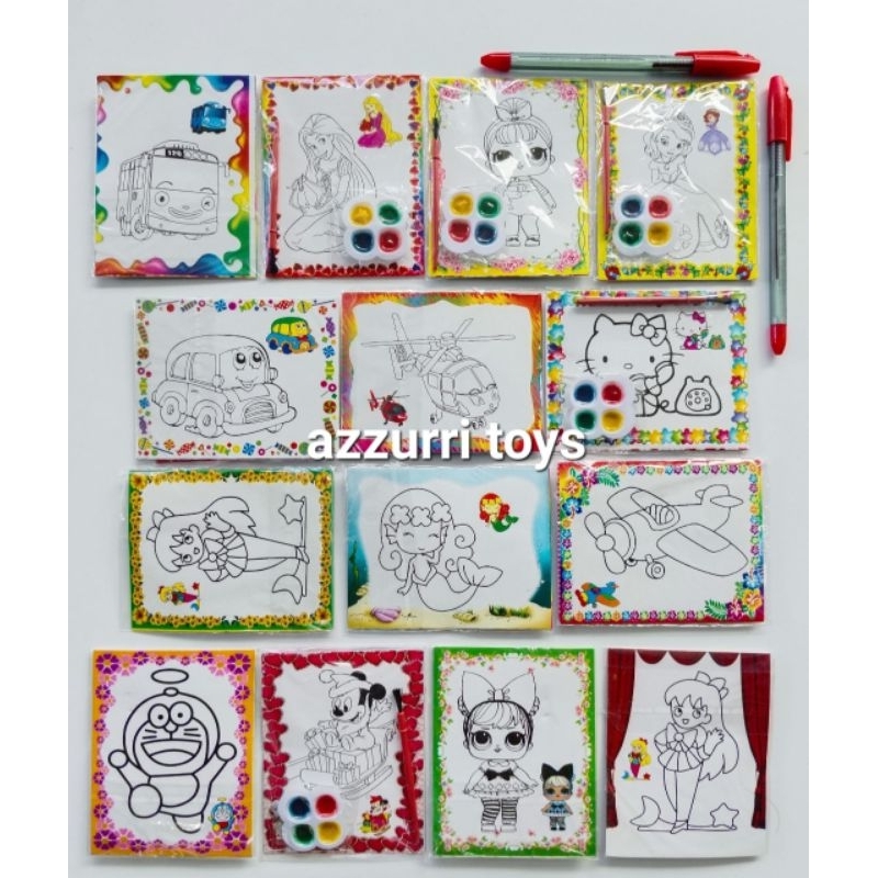 

20pcs mainan cat lukis air kecil 9x11cm