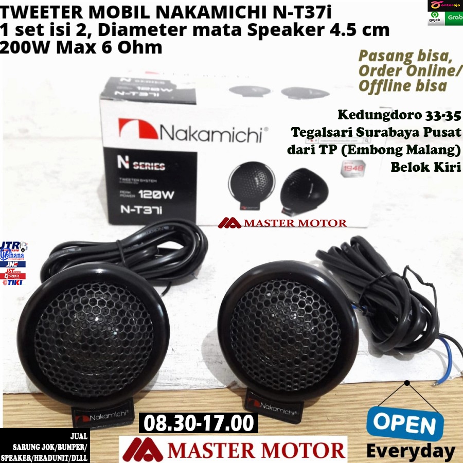 Tweeter Mobil Nakamichi N T37i 1 set 200W 6 Ohm Speaker Dashboard T37 i Twitter Sigra Calya Innova X