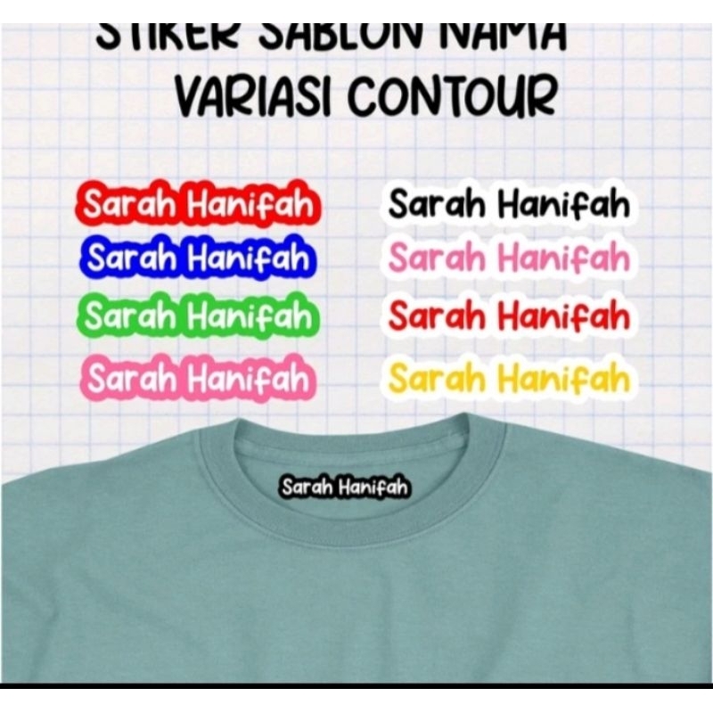 

Sticker Label Nama Costum Sablon Baju Isi 50 Pcs Anti Luntur