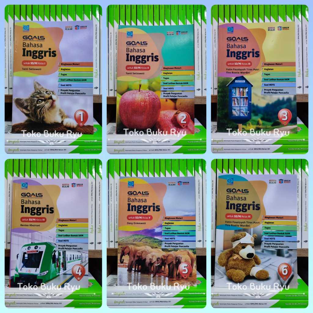 Buku Soal GOALS Bahasa Inggris Kelas 1 2 3 4 5 6 SD Kurikulum Merdeka Grafindo