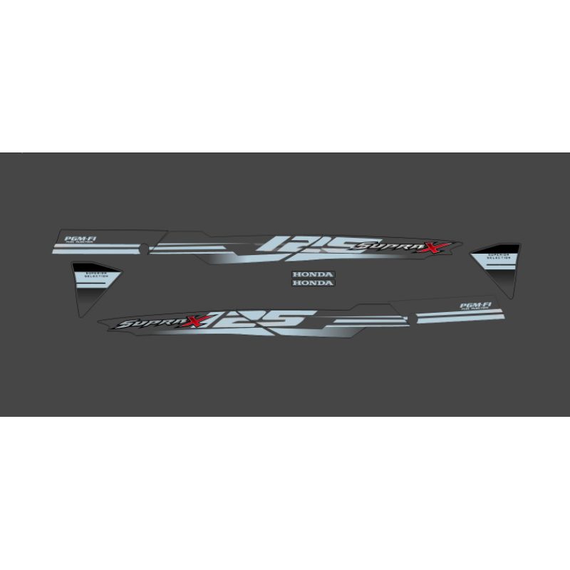 STRIPING TRANSPARAN HONDA SUPRA X 125 OLD MOTIF CUSTOM WAVE THAILAND