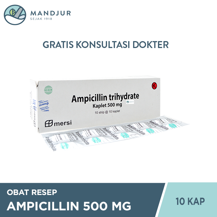 AMPICILLIN GENERIK_01 500 MG 1 STRIP @ 10 KAPLET