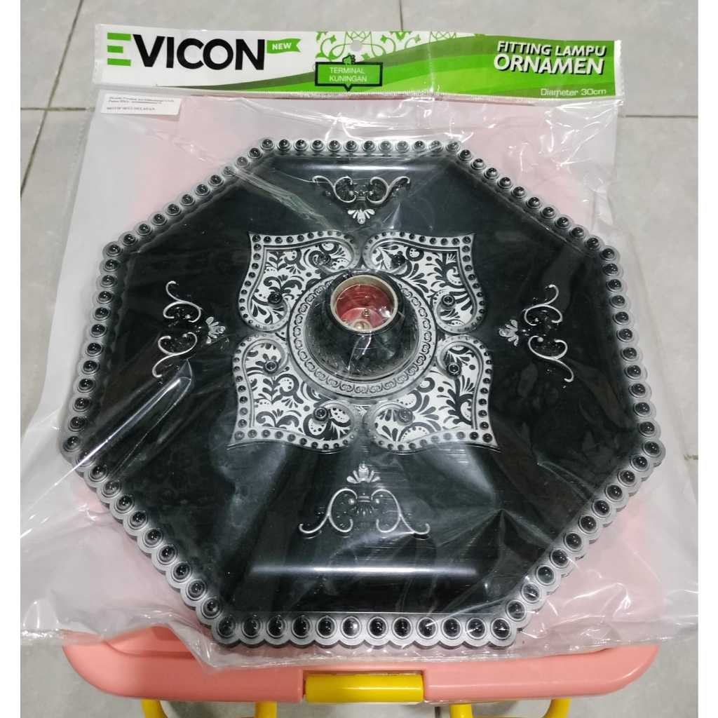Fiting HiAs Plafon Ukuran 30 cm E27 Hiasan Motif Gypsum/FITING LAMPU PLAFON