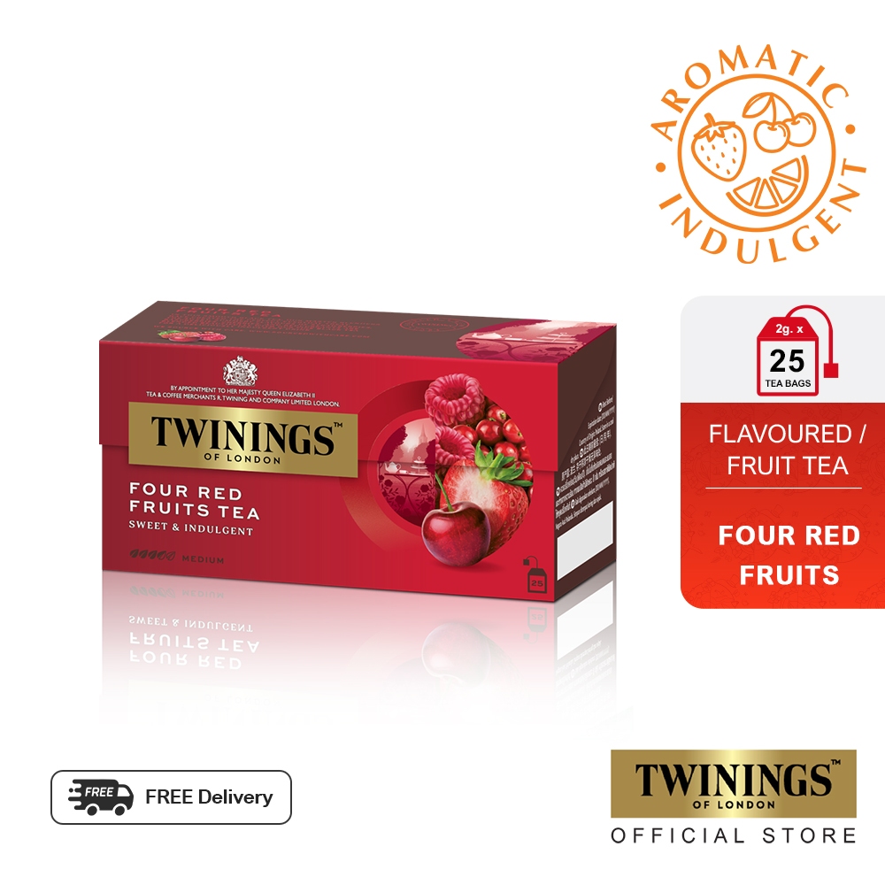 

Twinings Teh Celup Four Red Fruits Flavoured Tea 25x2gr