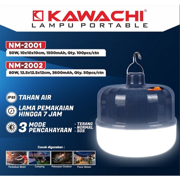 Lampu Portable/ Led Emergency Light Kawachi  50Watt & 80 Watt  NM-2001 & NM-2002