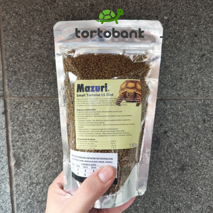 TORTOISE LS SMALL DIET 150 GRAM - PELET KURA DARAT SMALL TORTOISE LS DIET TORTOISE FOOD - MAKANAN KU