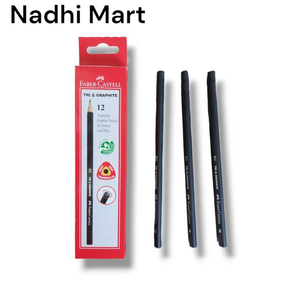 

FABER CASTELL TRIANGULAR 2B / PENSIL FC 2B TRI GRAPHITE 11183