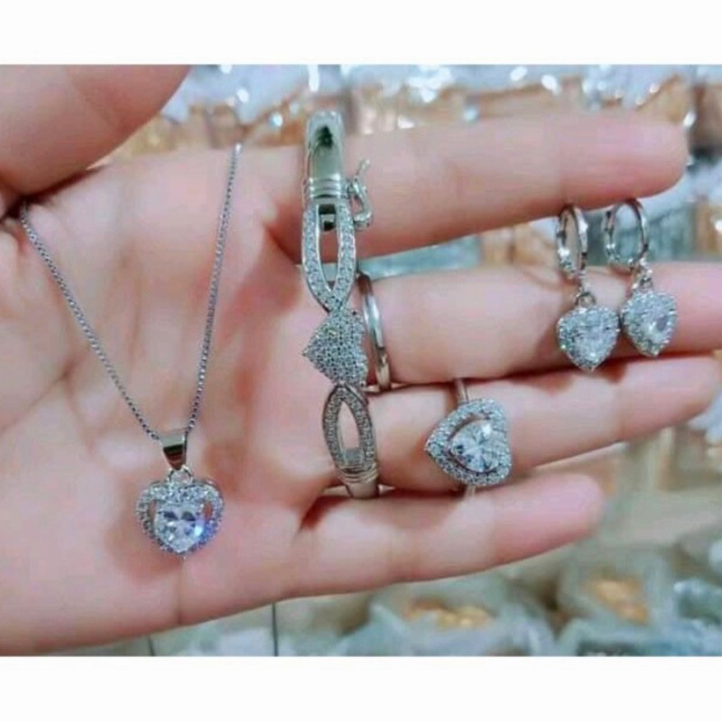 1 set perhiasan emas mata love 24 karat asli model baru elegan simple