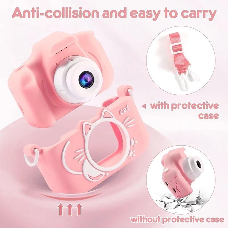 Kamera Mini Kamera Anak Kartun Lucu Kamera Foto Digital Anak HD Menyenangkan Anak-anak