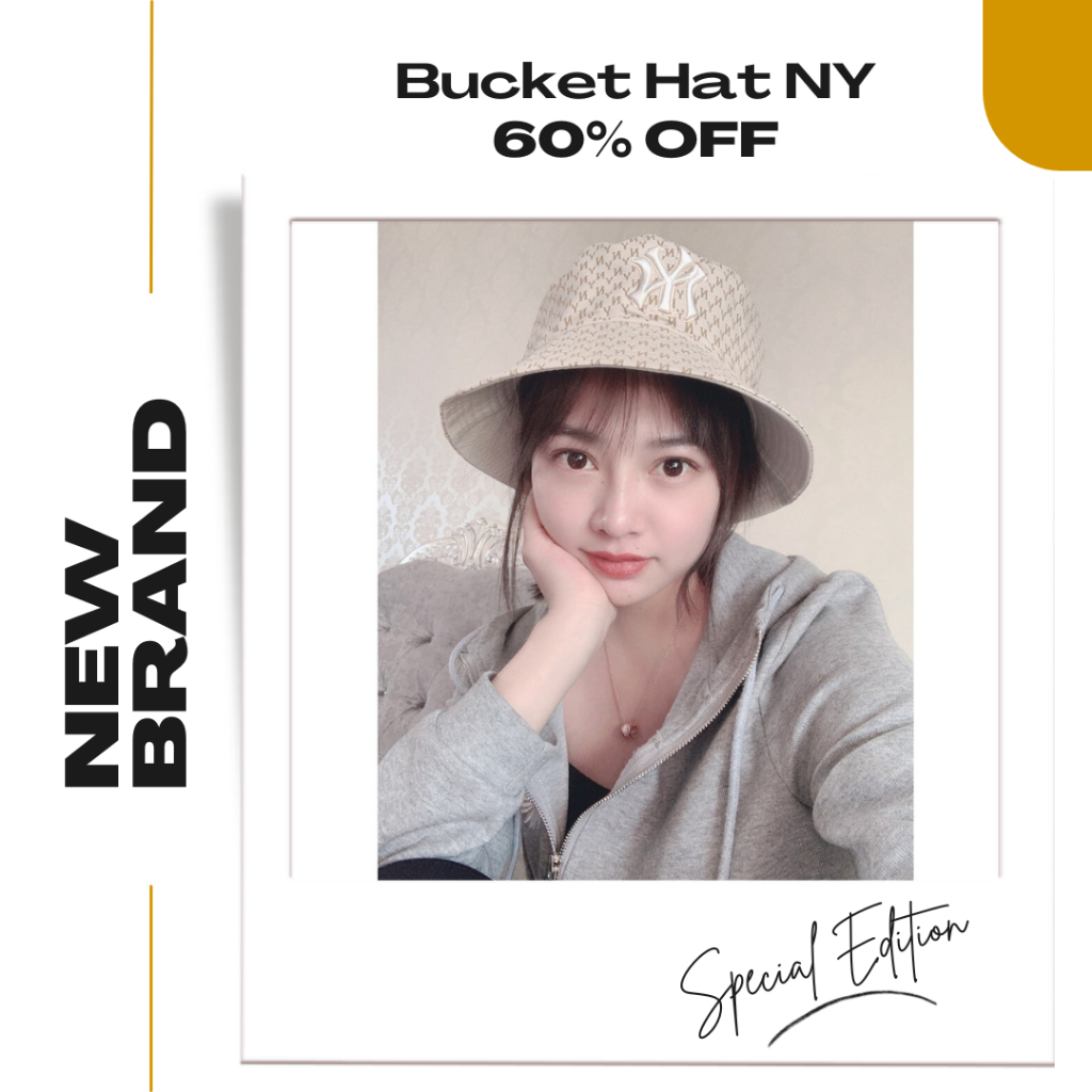 Topi Bucket Hat Wanita NY Premium Original