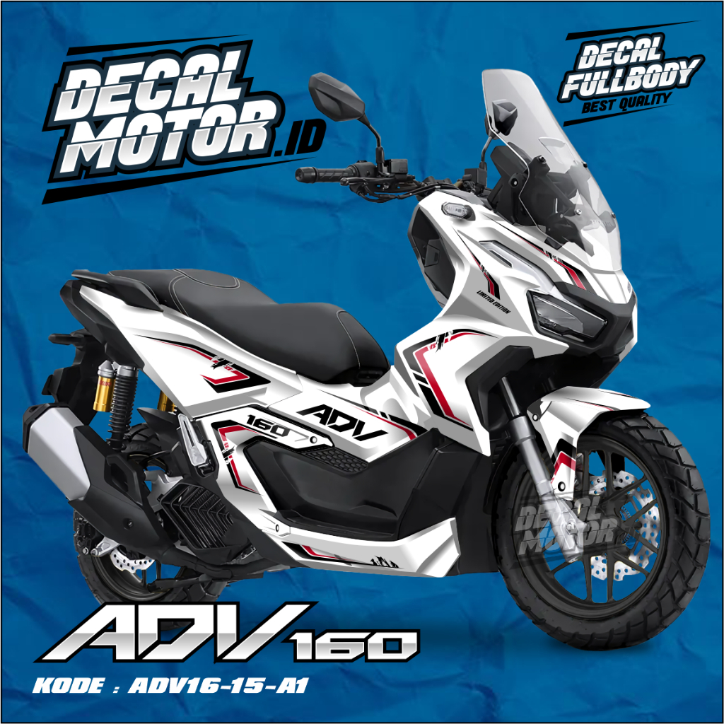 Stiker Decal Honda ADV 160 New Livery Hrc Racing / Stiker Motor ADV Design Custom - Kode ADV160