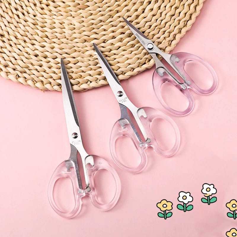 

gunting kertas transparan/gunting kertas estetik/transparant scissors for scrapbook