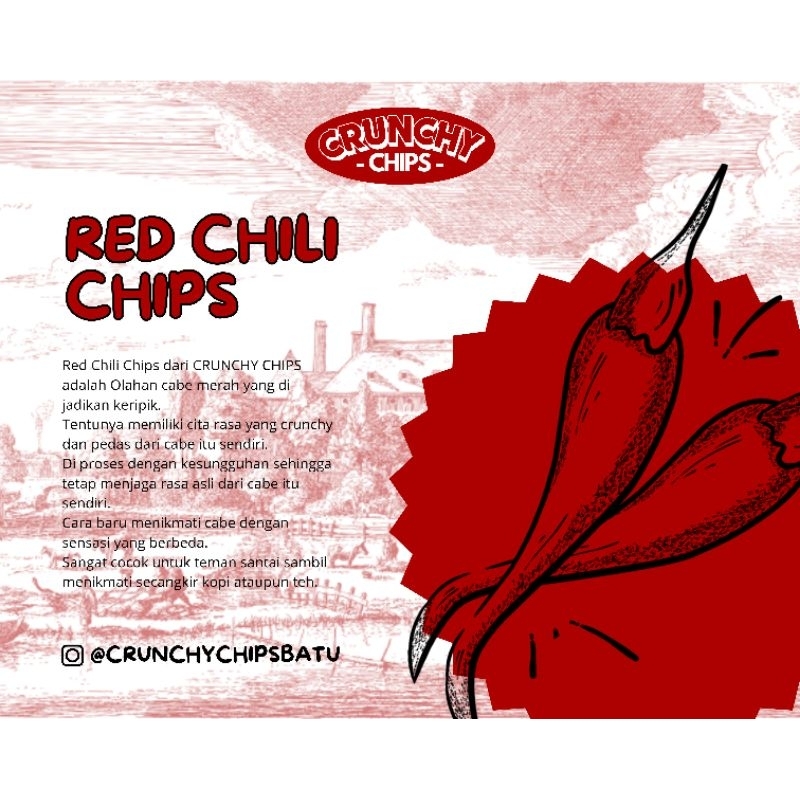 

Red Chili Chips ( Keripik Cabai Merah ) Oleh - Oleh Khas KOTA WISATA BATU