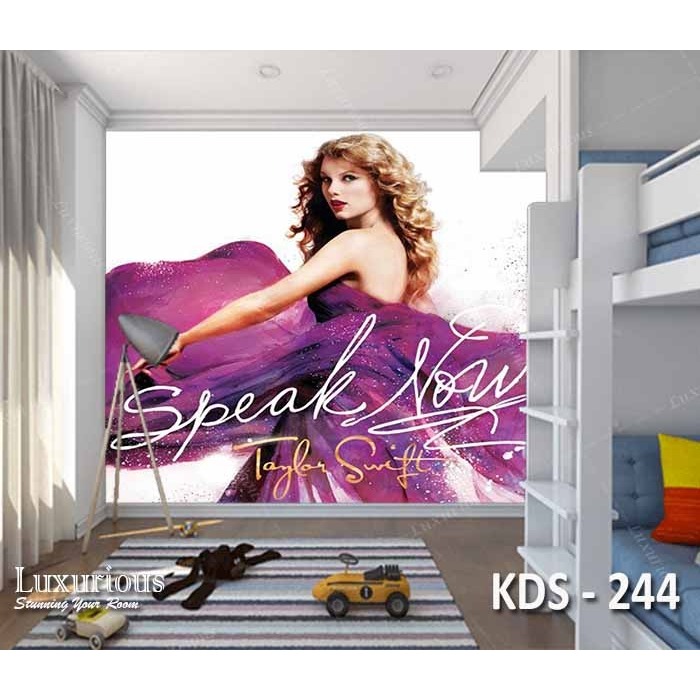 Wallpaper 3D Custom Dinding Wallsticker Motif Taylor Swift Bangtan BTS Blackpink Wall Banner