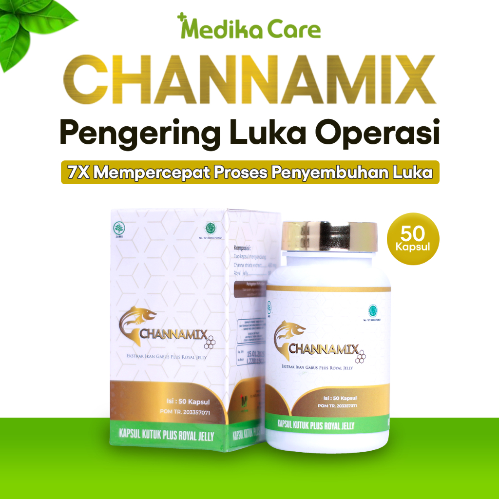 Channamix Kapsul Pengering Luka - Kapsul Ikan gabus