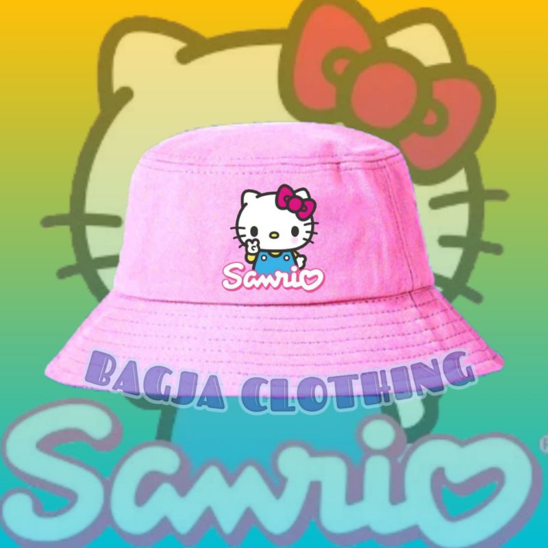 TOPI BUCKET ANAK SANRIO HELLO KITTY