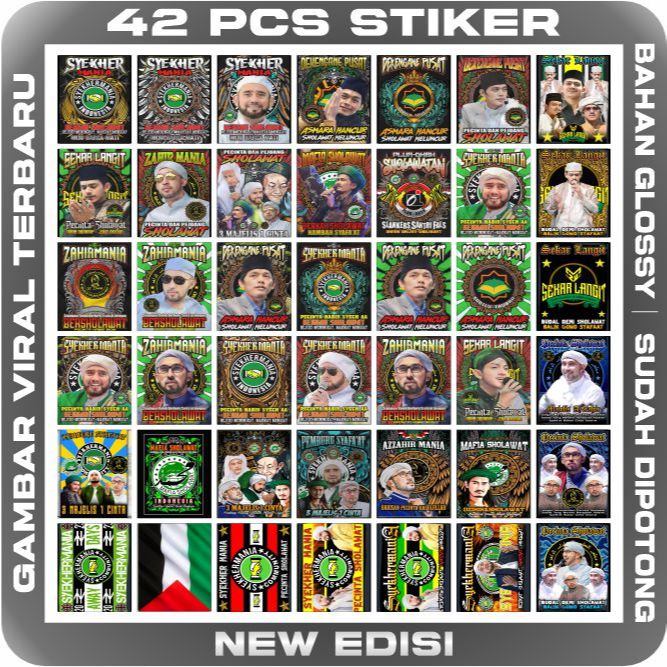 

42 Pcs STIKER Sholawat