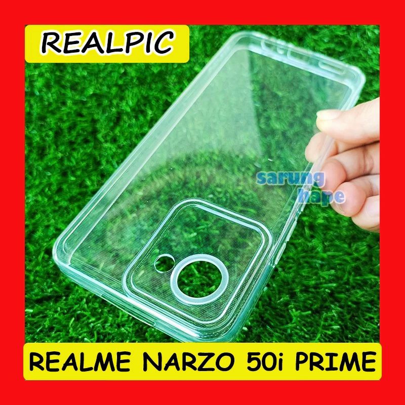 Softcase silikon space transparan Realme Narzo 50i/Narzo 50i Prem Casing airbag TPU protect camera