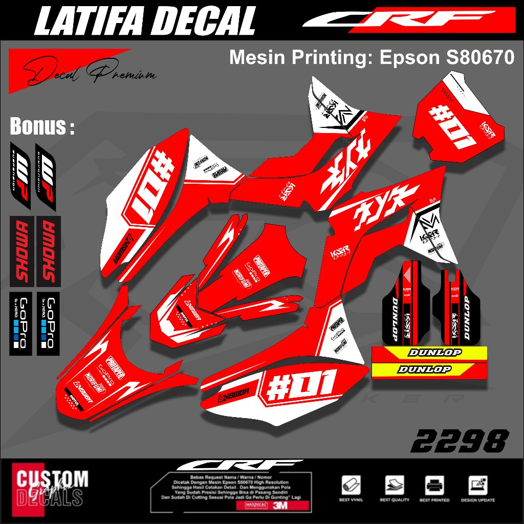[NEW] Decal Motor CRF 150L Fullbody - Decal Honda CRF 150L Supermoto