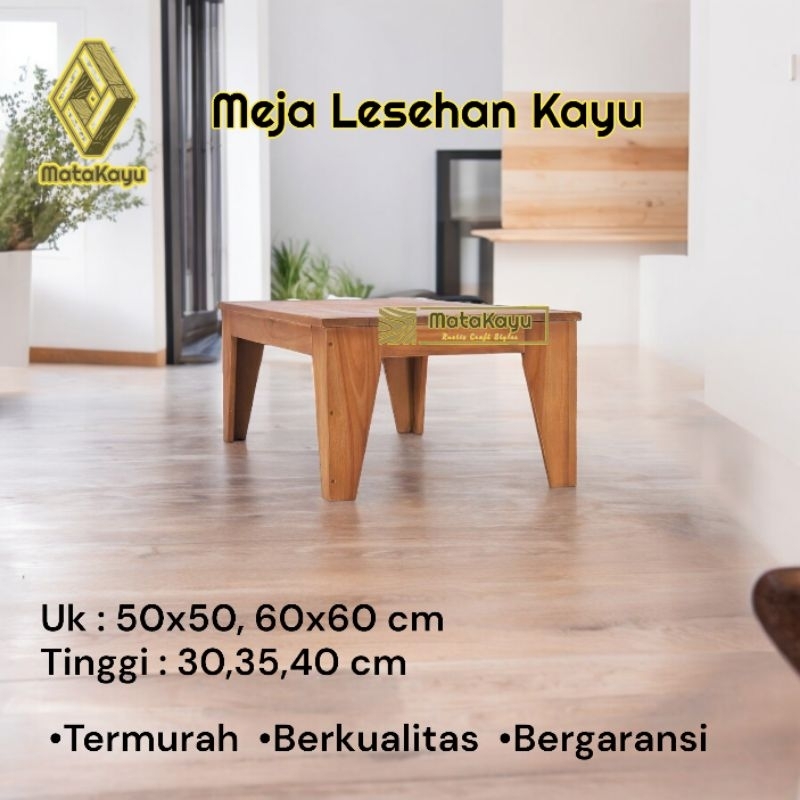Meja tamu 50x50 / 60x60 cm meja lesehan kayu meja kopi meja komputer laptop
