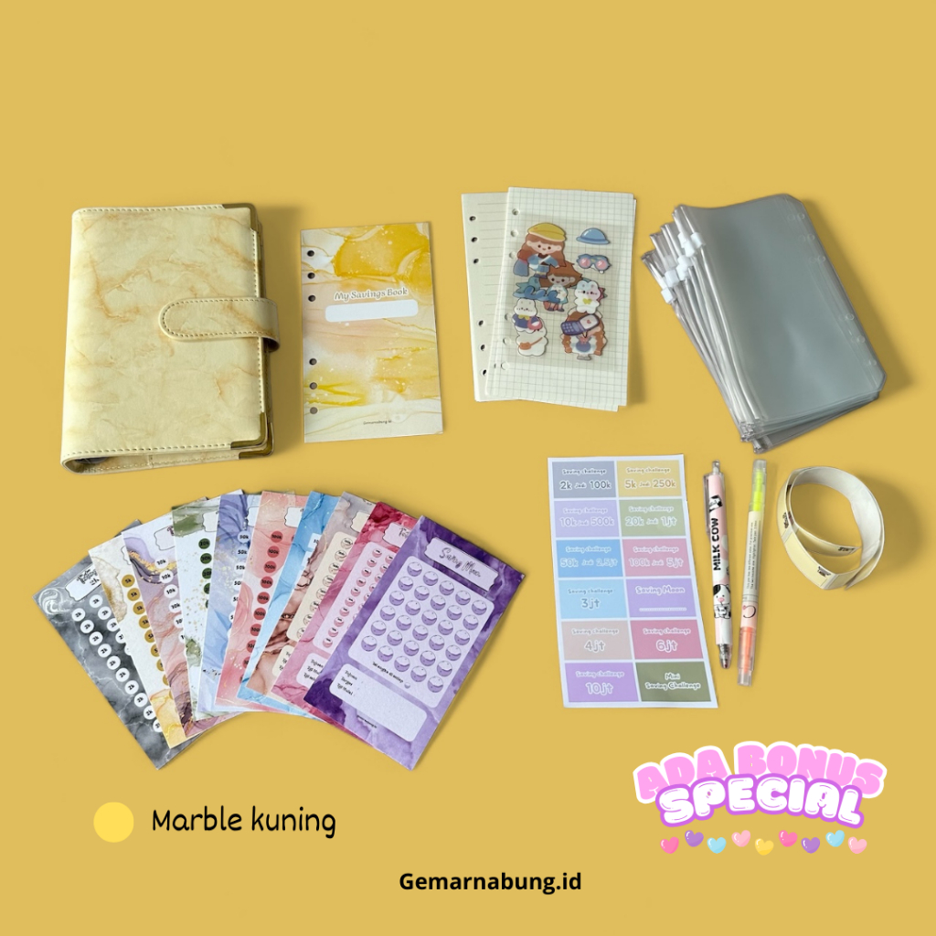 

Paket Binder Nabung Keuangan Lengkap Marble Series, Eksklusif dan Limited Edition