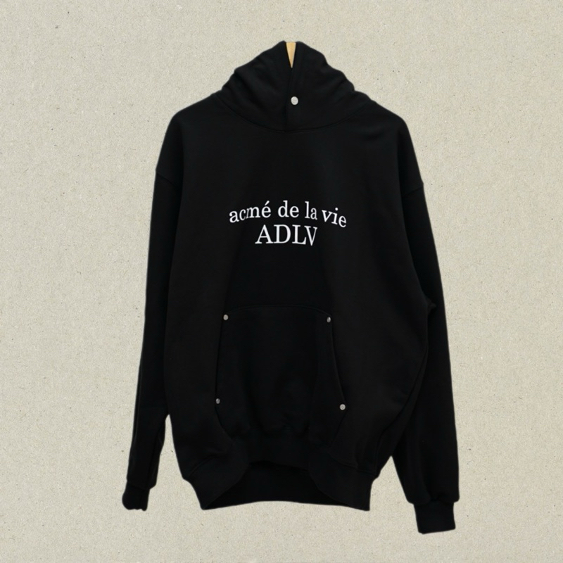 Adlv Acme De La Vie Basic Font Hoodie in Black Jacket Pria dan Wanita Original