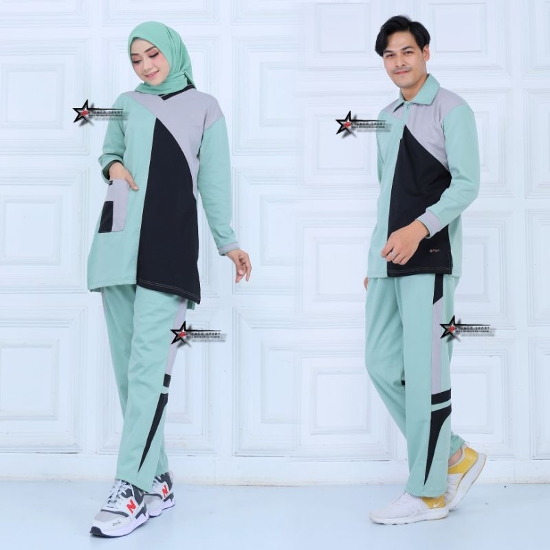 Seragam Olahraga Senam Pria dan Wanita Terbaru / Setelan Baju Olahraga Senam